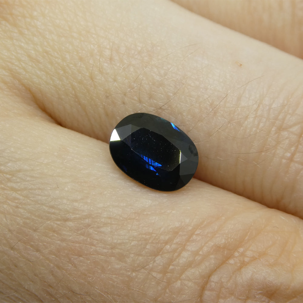 2.19ct Blue Sapphire Oval IGI Certified Ethiopian - Skyjems Wholesale Gemstones