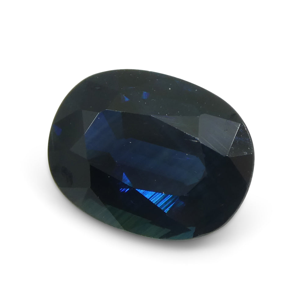 2.19ct Blue Sapphire Oval IGI Certified Ethiopian - Skyjems Wholesale Gemstones