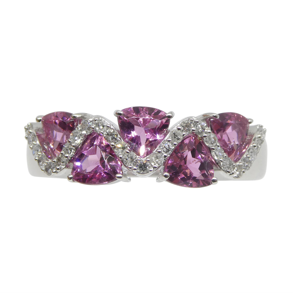 Pink tourmaline and deals diamond ring