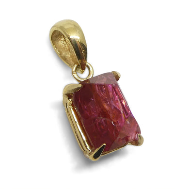 2.31ct Crystal Red Jedi Spinel Pendant set in 14k Yellow Gold - Skyjems Wholesale Gemstones