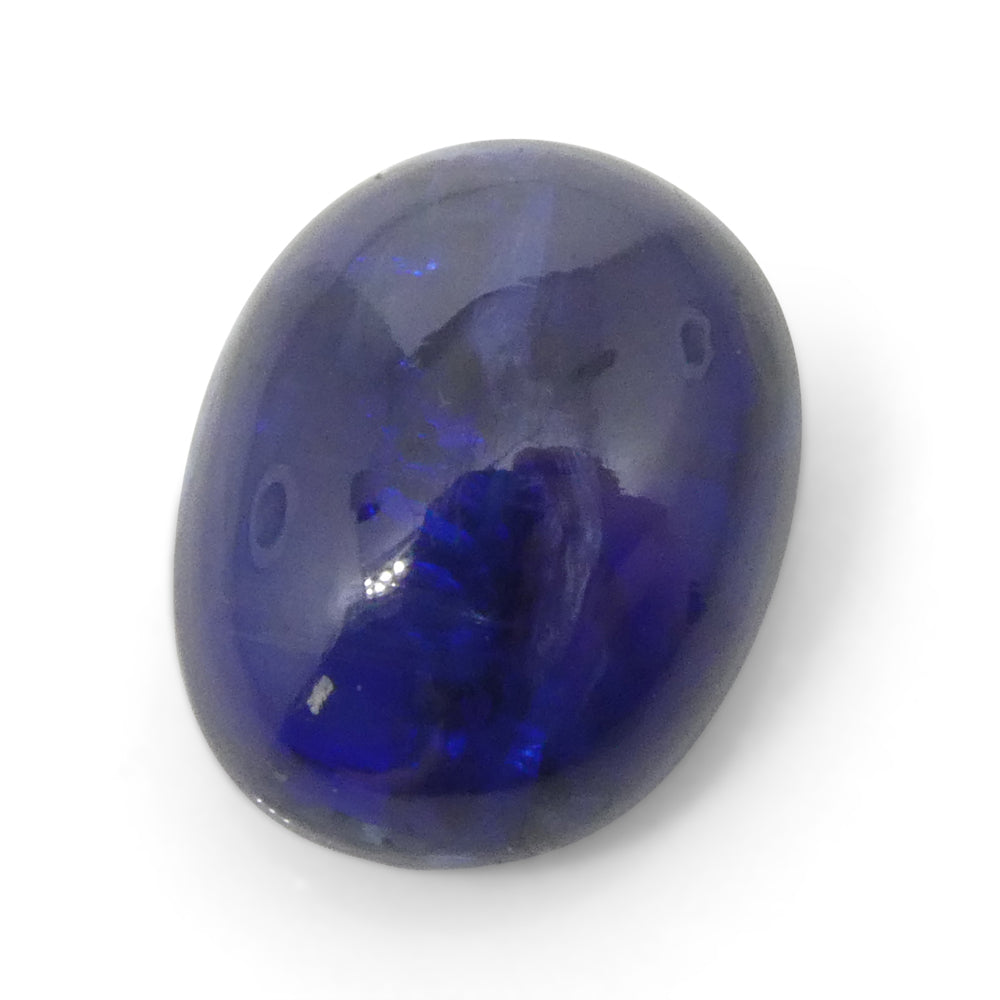 3.8ct Blue Kyanite Oval Cabochon from Brazil, premium single gemstone by SkyJems Canadian gem specialists