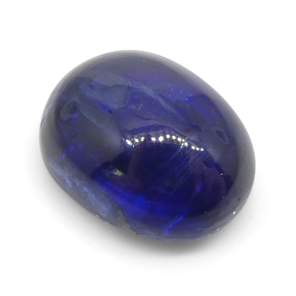 3.8ct Oval Cabochon Blue Kyanite from Brazil - Skyjems Wholesale Gemstones