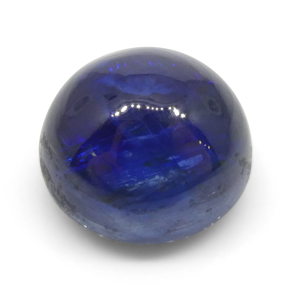 4.05ct Round Cabochon Blue Kyanite from Brazil