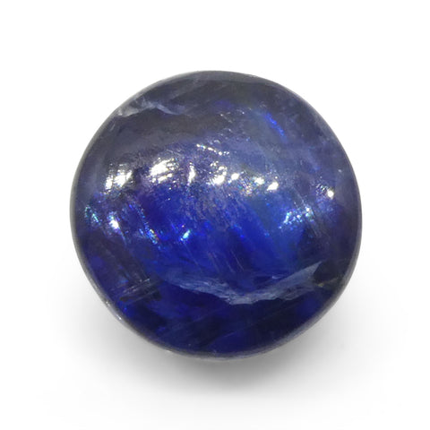 4.05ct Round Cabochon Blue Kyanite from Brazil