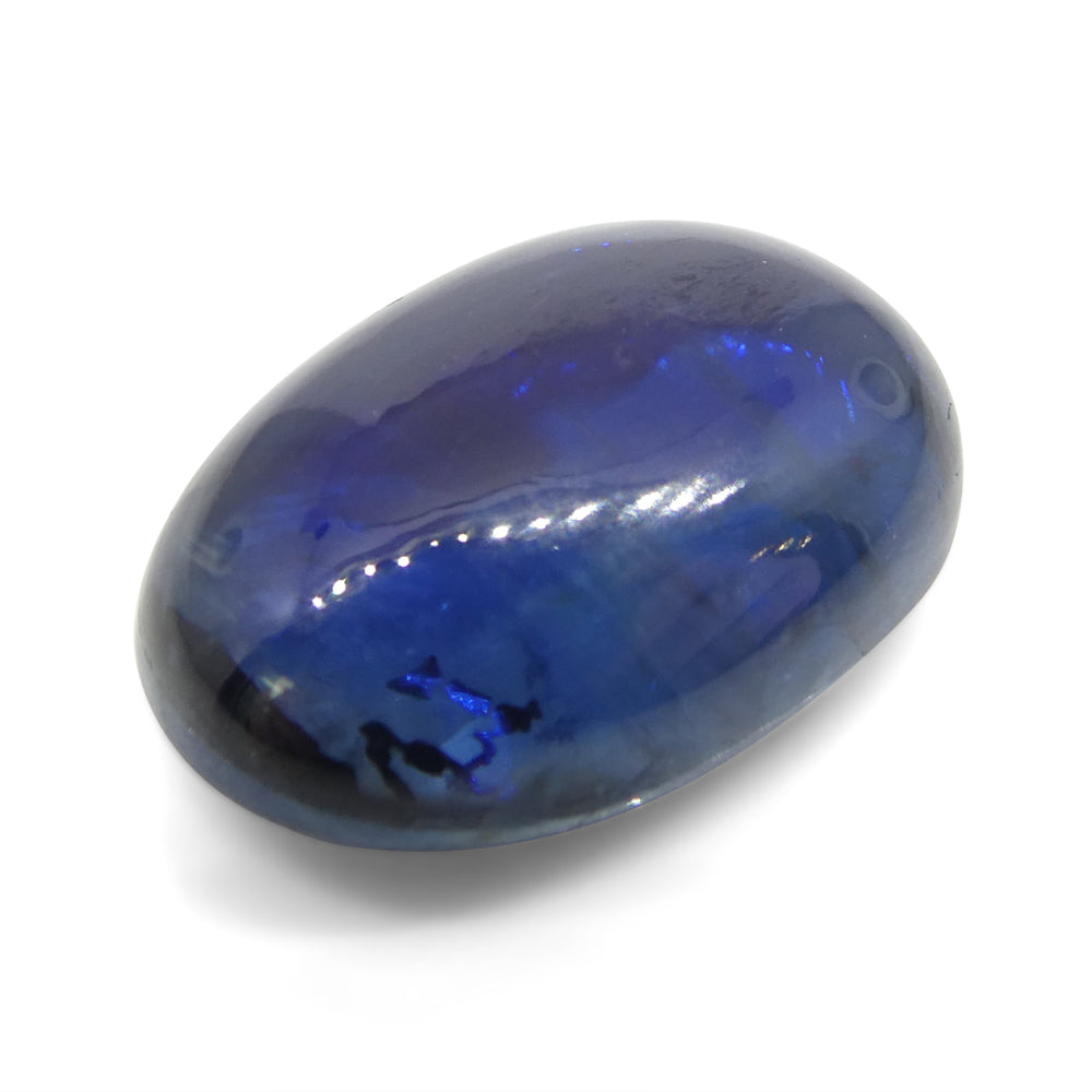 6.78ct Oval Cabochon Blue Kyanite from Brazil - Skyjems Wholesale Gemstones