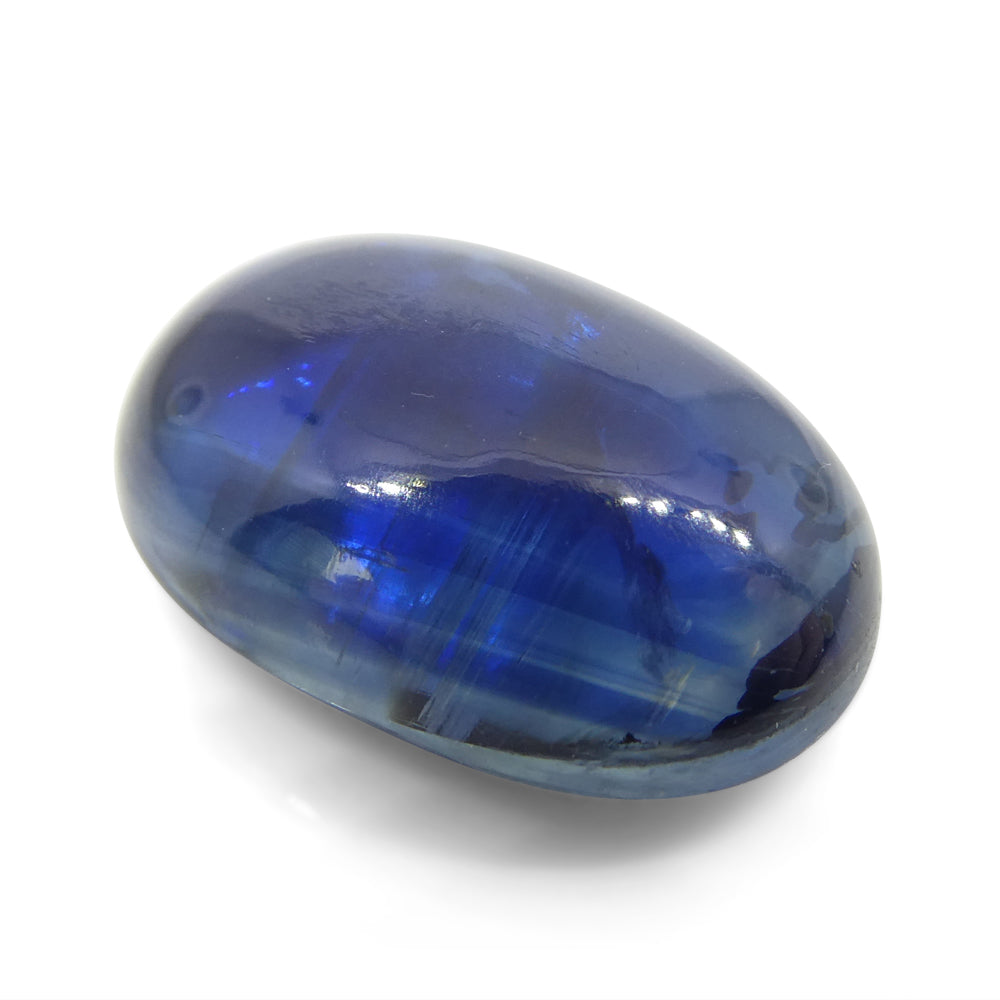 6.78ct Oval Cabochon Blue Kyanite from Brazil - Skyjems Wholesale Gemstones