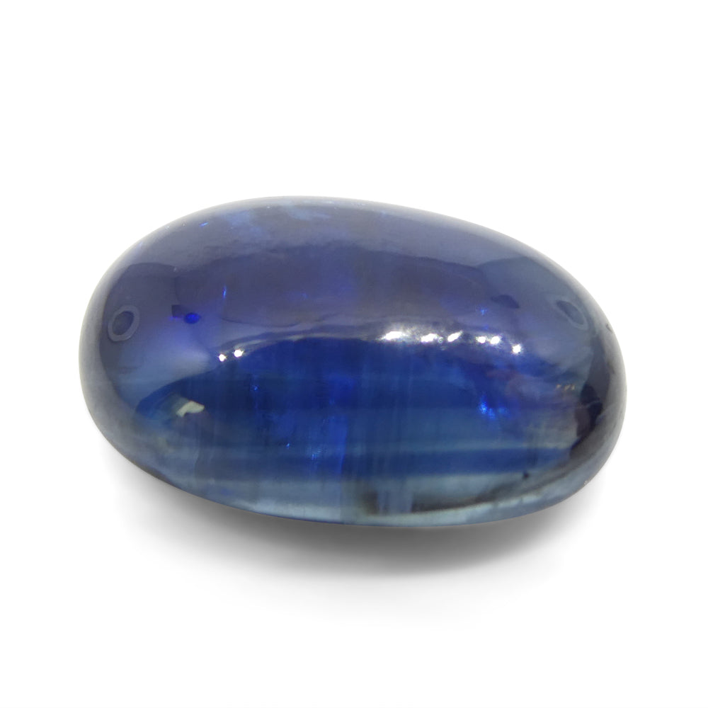 6.78ct Oval Cabochon Blue Kyanite from Brazil - Skyjems Wholesale Gemstones