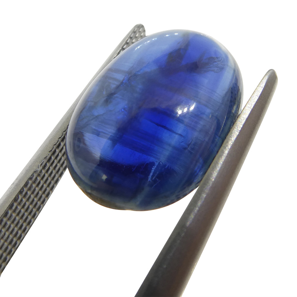 6.78ct Oval Cabochon Blue Kyanite from Brazil - Skyjems Wholesale Gemstones