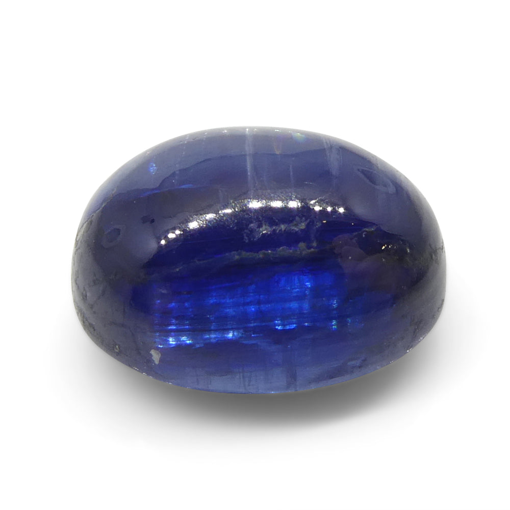 4.92ct Blue Kyanite Oval Cabochon from Brazil, premium single gemstone by SkyJems Canadian gem specialists