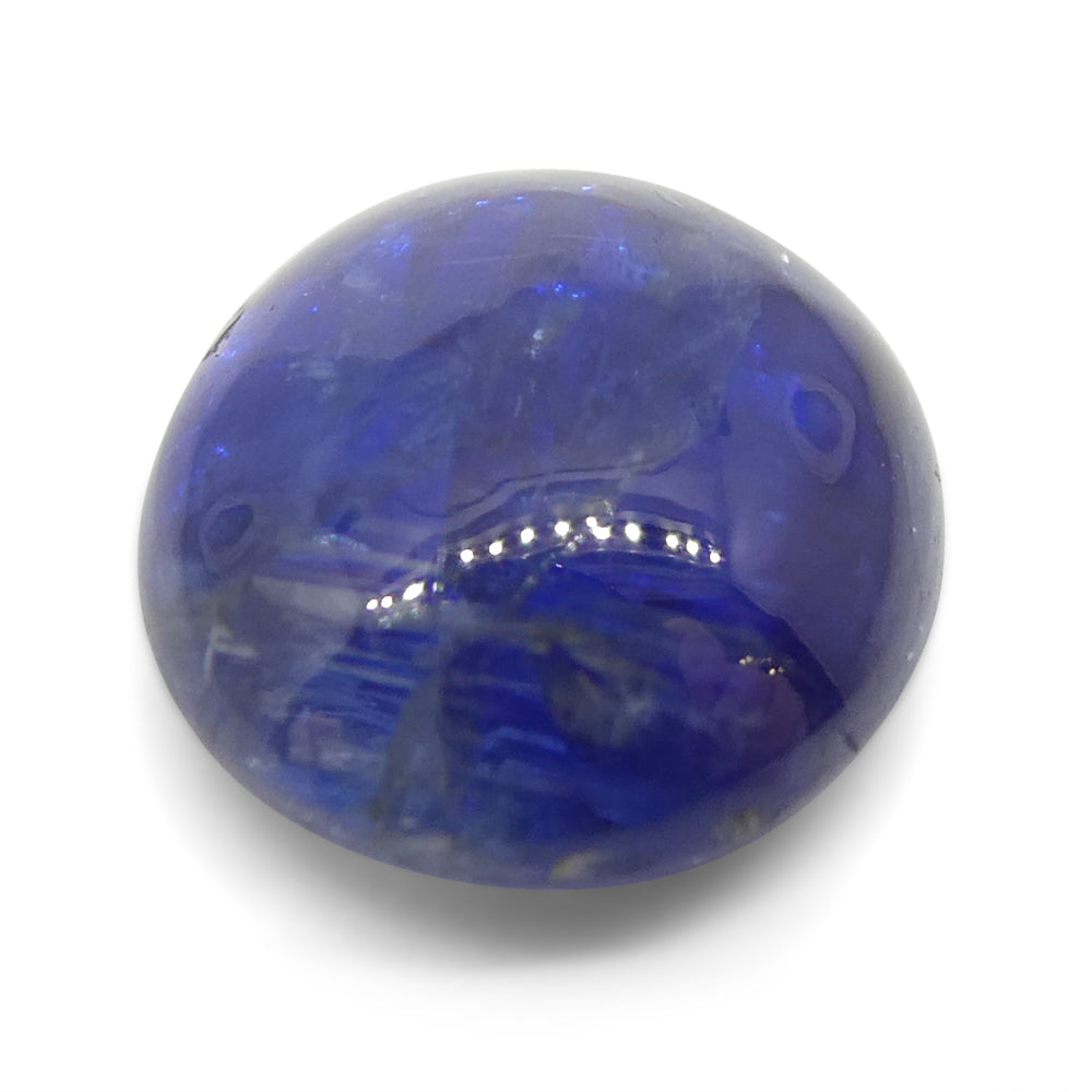 3.94ct Oval Cabochon Blue Kyanite from Brazil - Skyjems Wholesale Gemstones