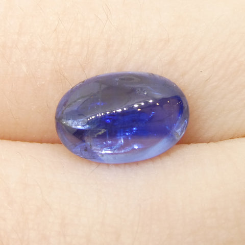 3.33ct Oval Cabochon Blue Kyanite from Brazil