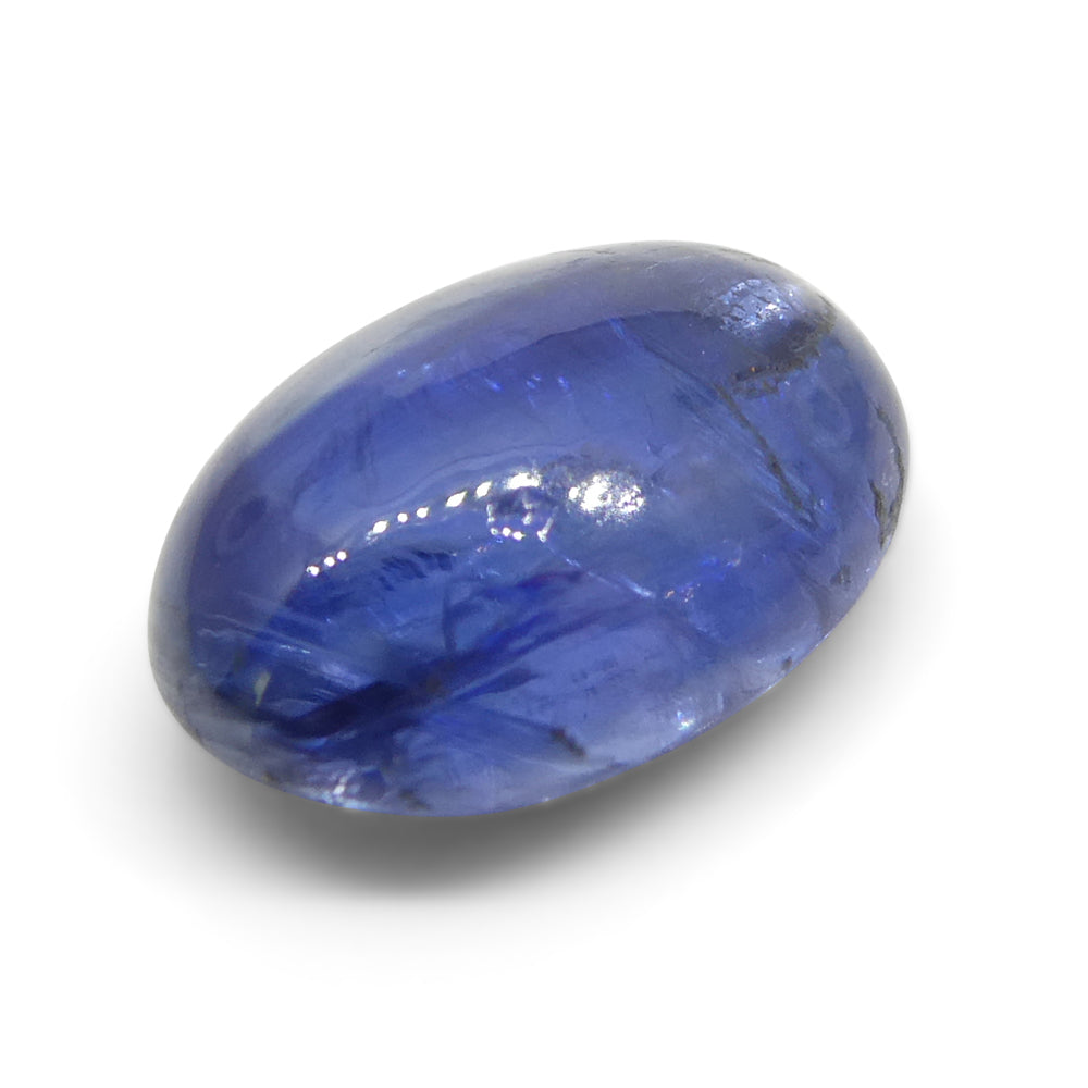 3.33ct Oval Cabochon Blue Kyanite from Brazil - Skyjems Wholesale Gemstones