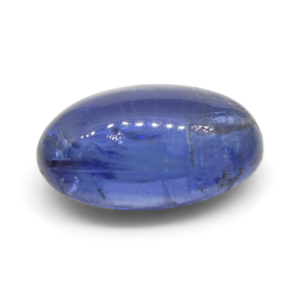 3.33ct Oval Cabochon Blue Kyanite from Brazil - Skyjems Wholesale Gemstones