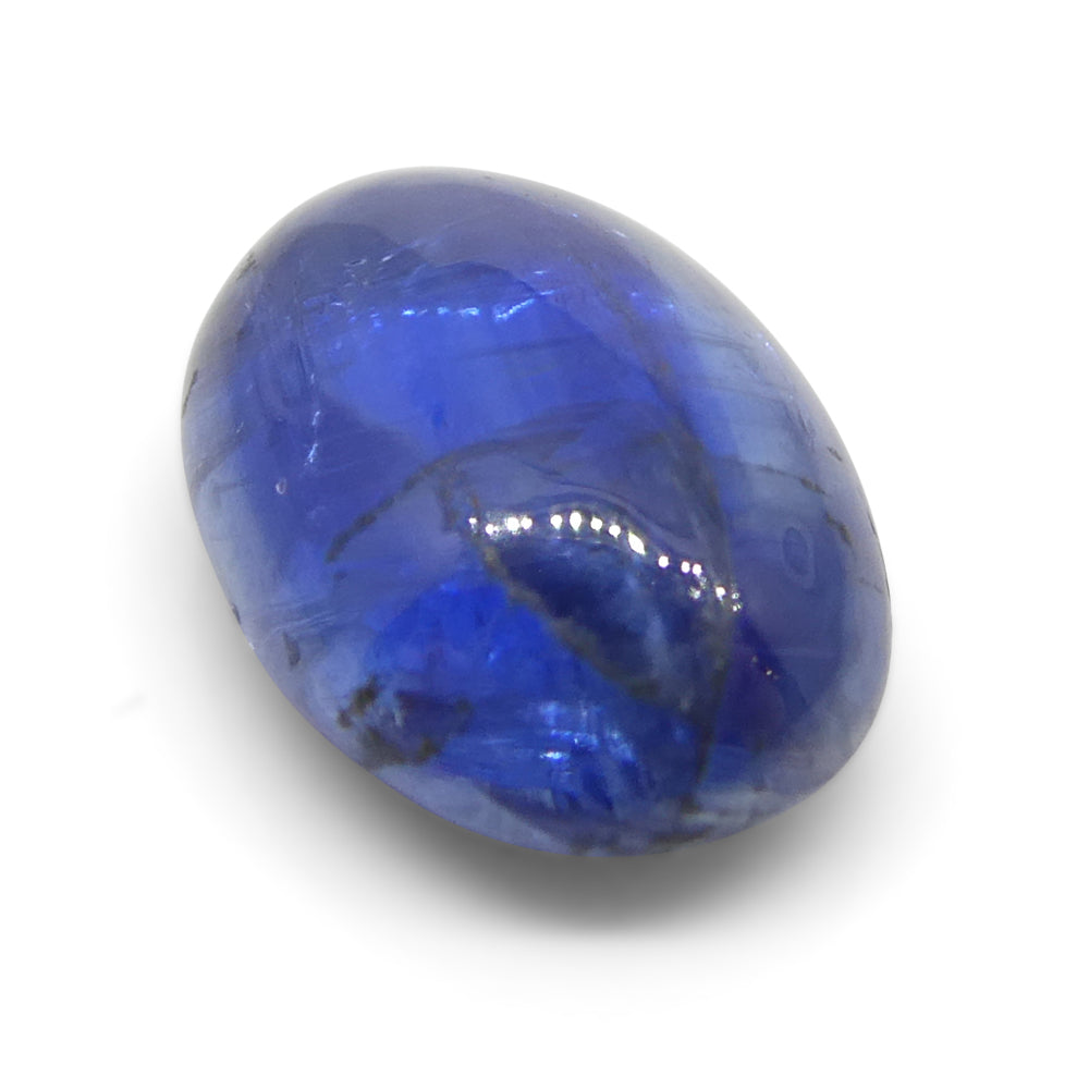 3.33ct Oval Cabochon Blue Kyanite from Brazil - Skyjems Wholesale Gemstones