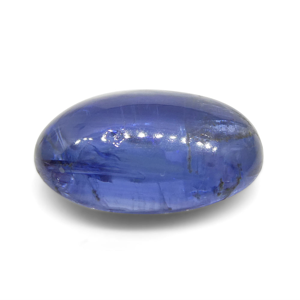 3.33ct Oval Cabochon Blue Kyanite from Brazil - Skyjems Wholesale Gemstones