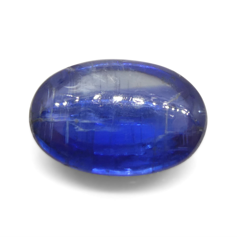 3.33ct Oval Cabochon Blue Kyanite from Brazil - Skyjems Wholesale Gemstones