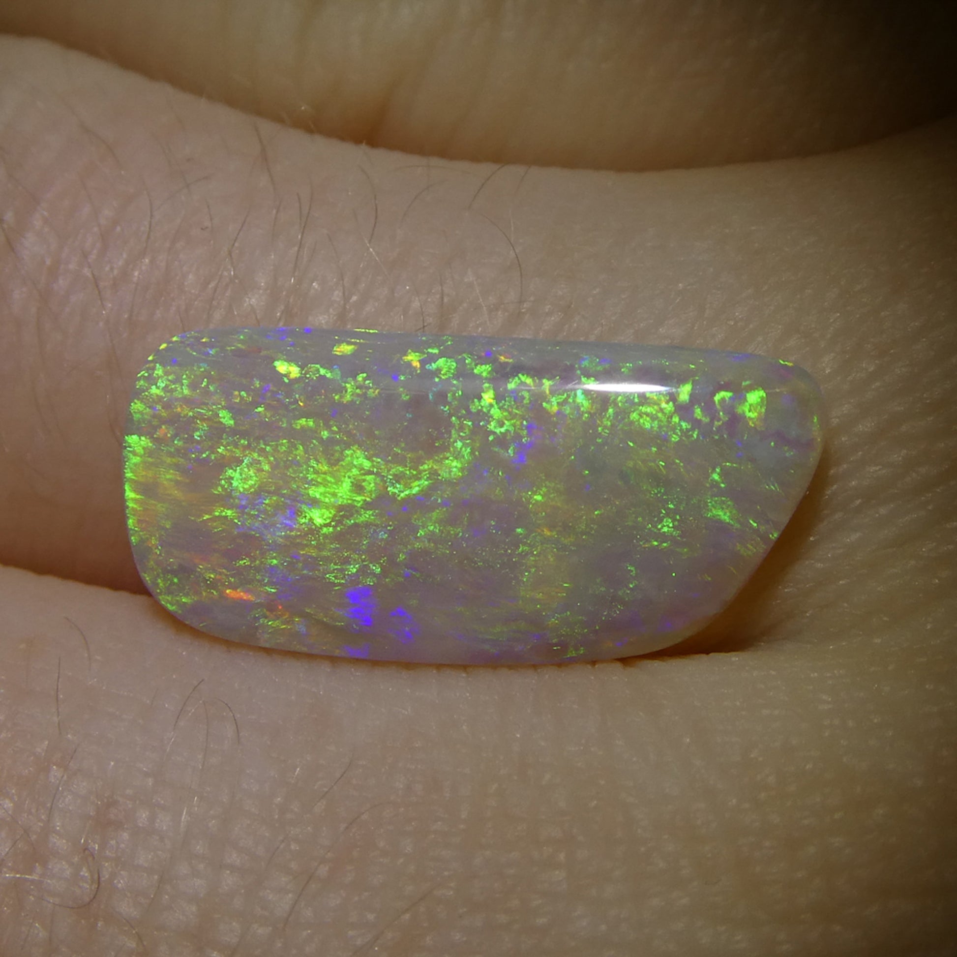 3.18ct Freeform Cabochon White Opal from Australia - Skyjems Wholesale Gemstones