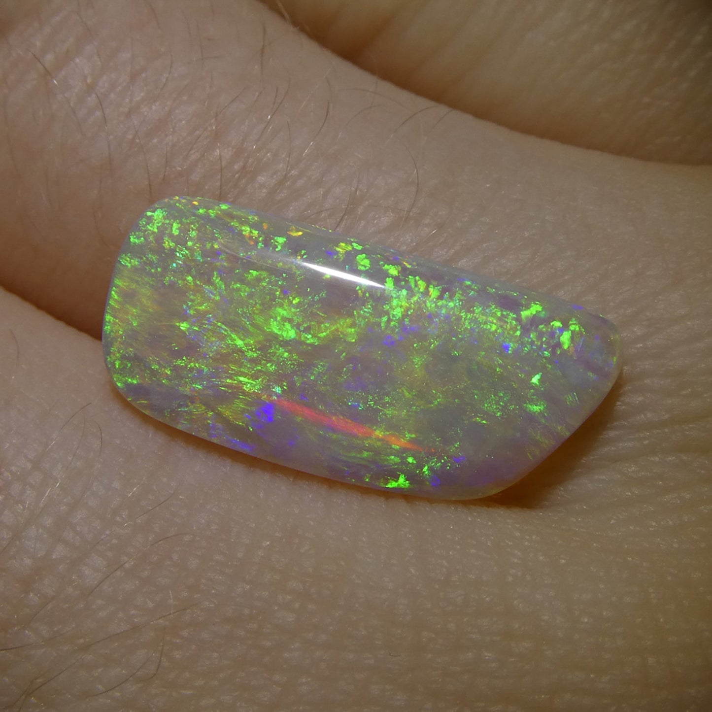 3.18ct Freeform Cabochon White Opal from Australia - Skyjems Wholesale Gemstones