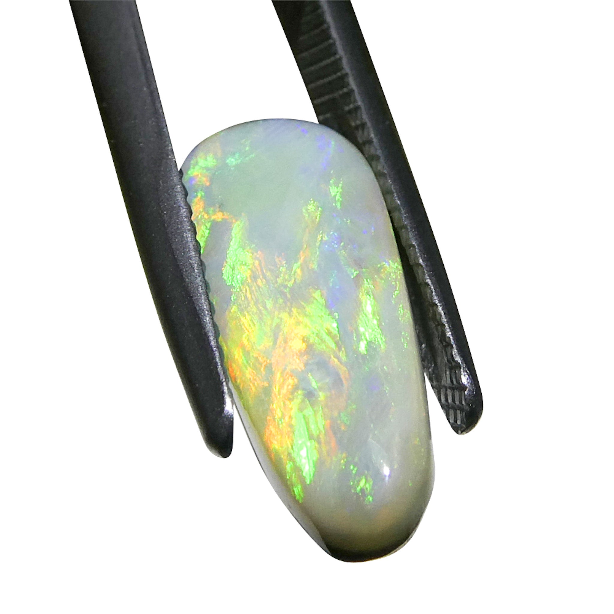 3.55ct Gray Australian Opal Cabochon with Play of Color by SkyJems, rare freeform gemstone from Down Under