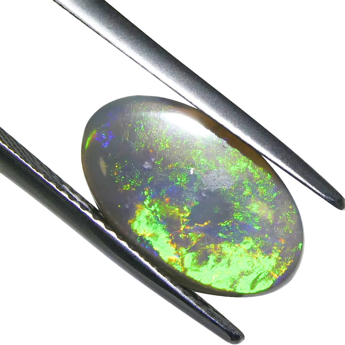 2.89ct Oval Cabochon Gray Opal from Australia - Skyjems Wholesale Gemstones