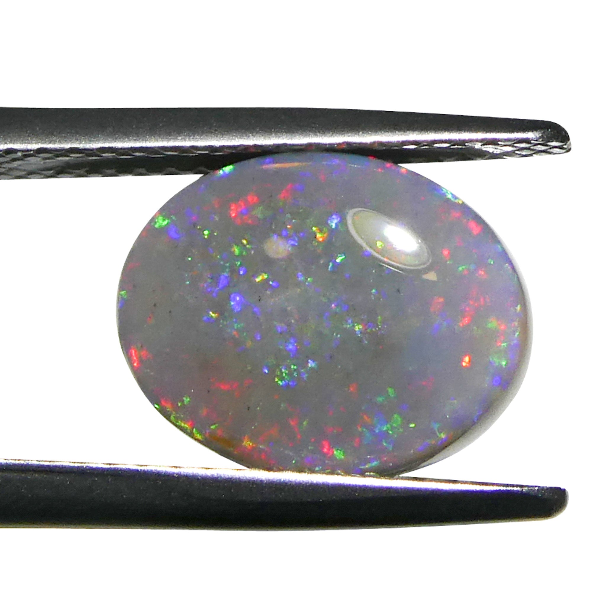 2.43ct Gray Australian Opal Cabochon with Play of Color by SkyJems, Unique Freeform Gemstone