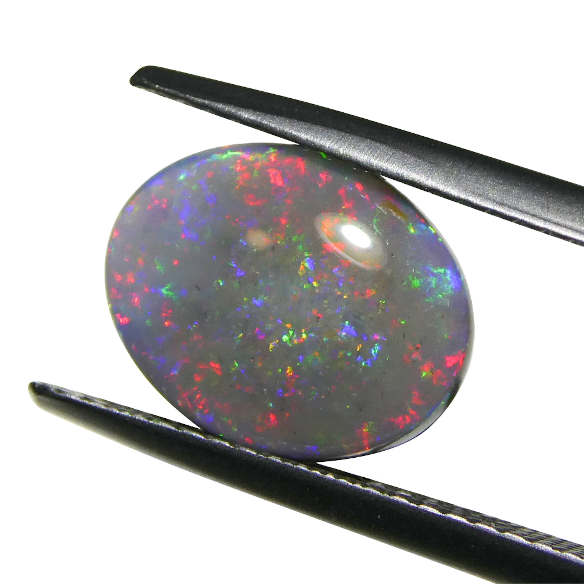 2.43ct Gray Australian Opal Cabochon with Play of Color by SkyJems, Rare Freeform Gemstone