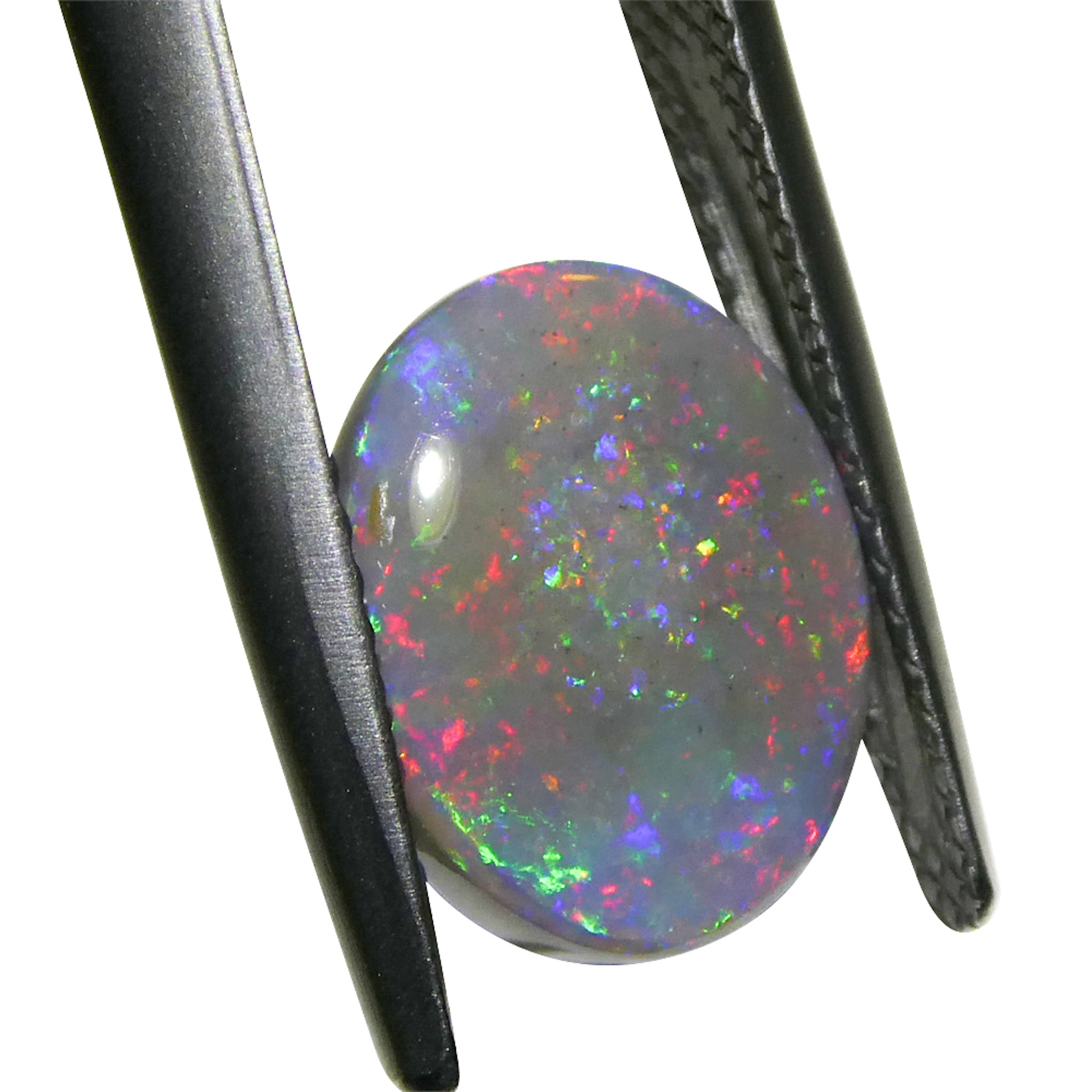 2.43ct Gray Australian Opal Cabochon with Play of Color by SkyJems, rare freeform gemstone from Down Under