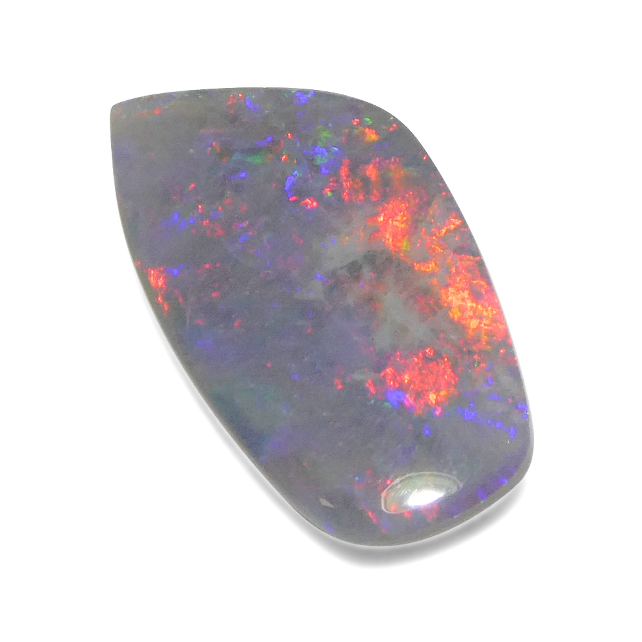3.98ct Gray Australian Opal Cabochon with Play of Color by SkyJems, rare freeform gemstone from Down Under