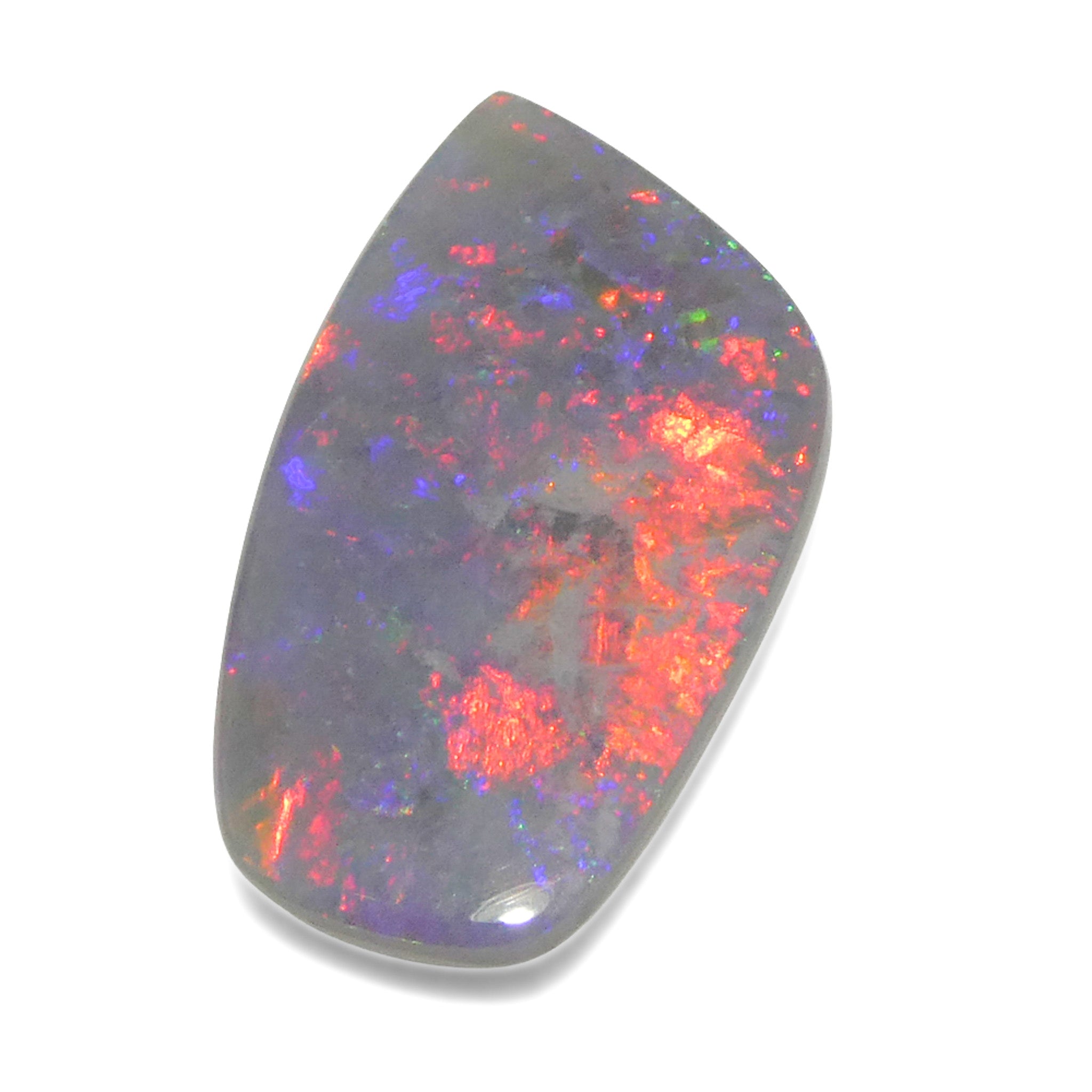 3.98ct Gray Australian Opal Cabochon with Play of Color by SkyJems, rare freeform gemstone from Down Under