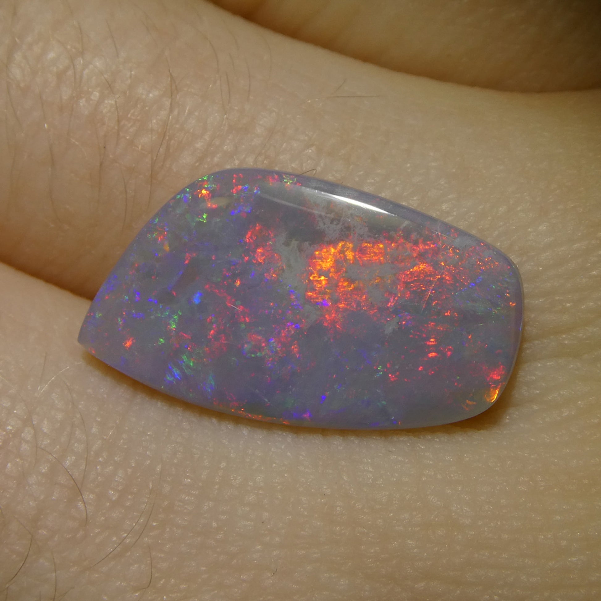 3.98ct Freeform Cabochon Gray Opal from Australia - Skyjems Wholesale Gemstones