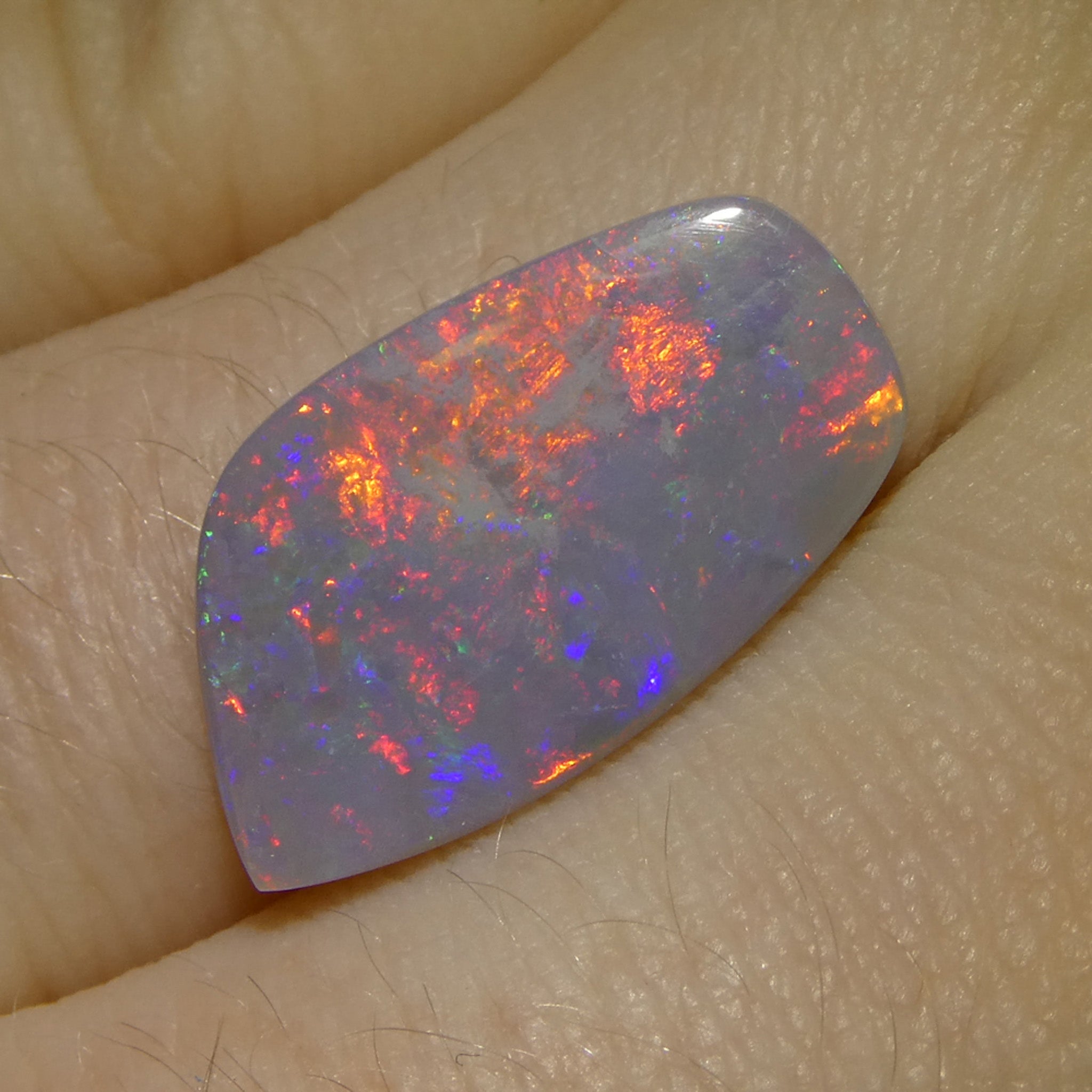 3.98ct Gray Australian Opal Cabochon with Play of Color from SkyJems Rare Gemstones Collection
