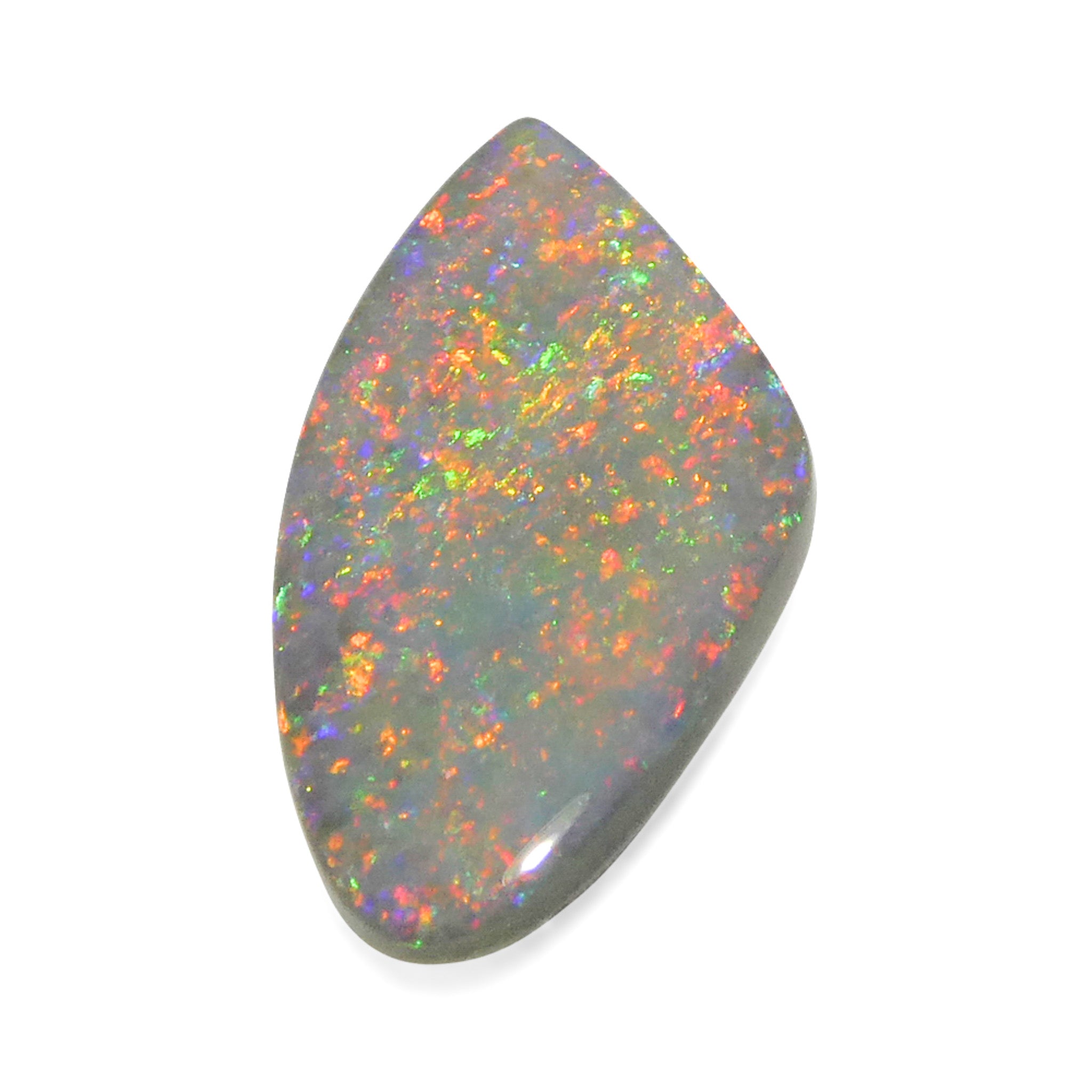 1.7ct Freeform Gray Australian Opal Cabochon with Play of Color | Premium Gemstone by SkyJems