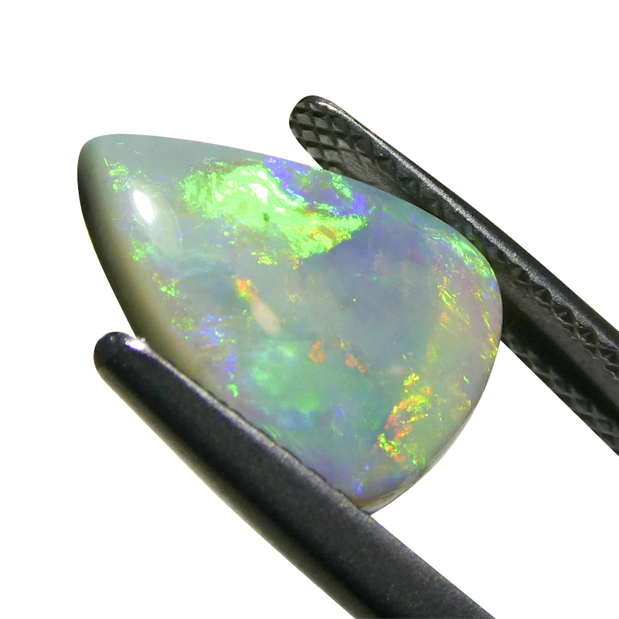 2.57ct Gray Australian Opal Cabochon with Play of Color by SkyJems, rare freeform gemstone