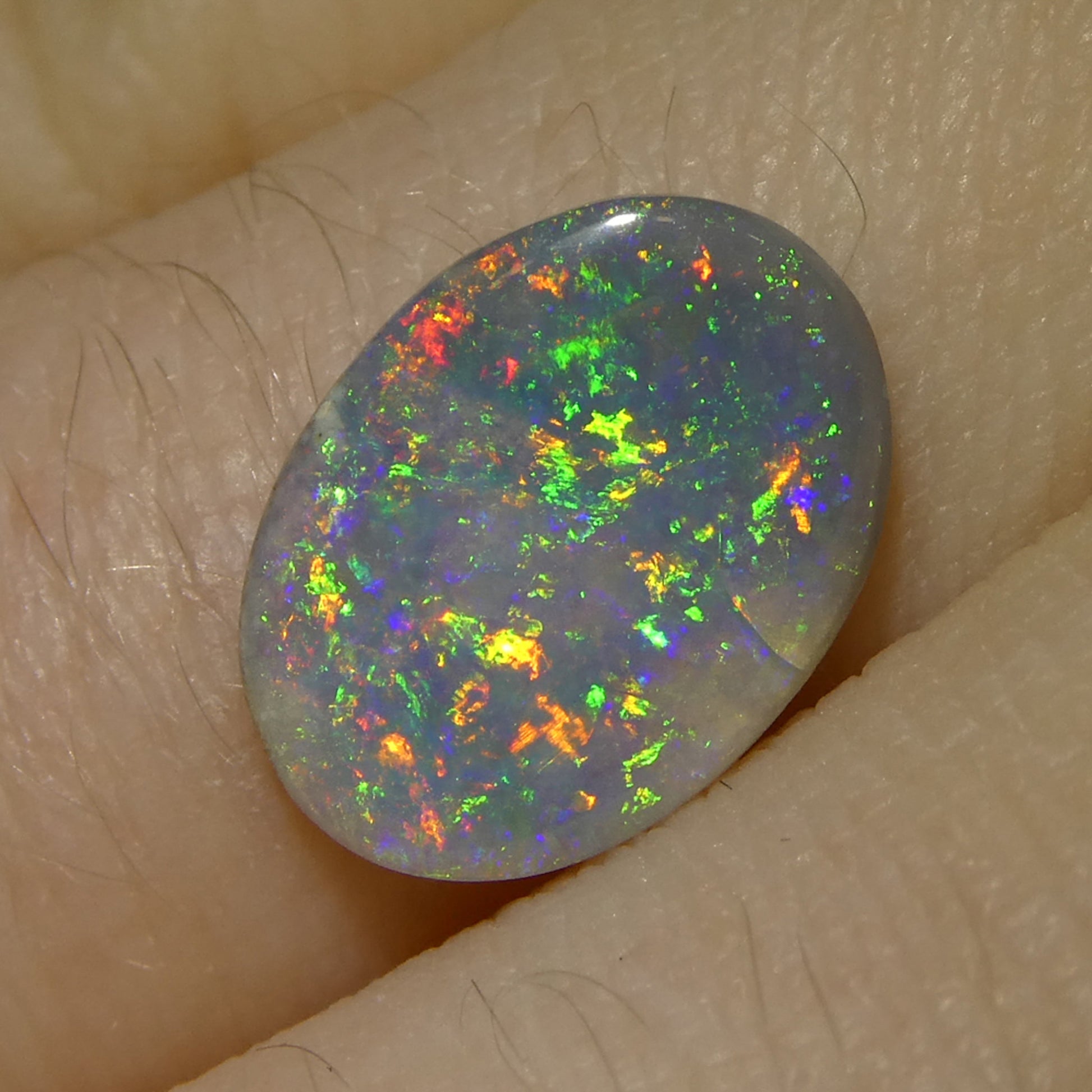 1.37ct Freeform Cabochon Gray Opal from Australia - Skyjems Wholesale Gemstones