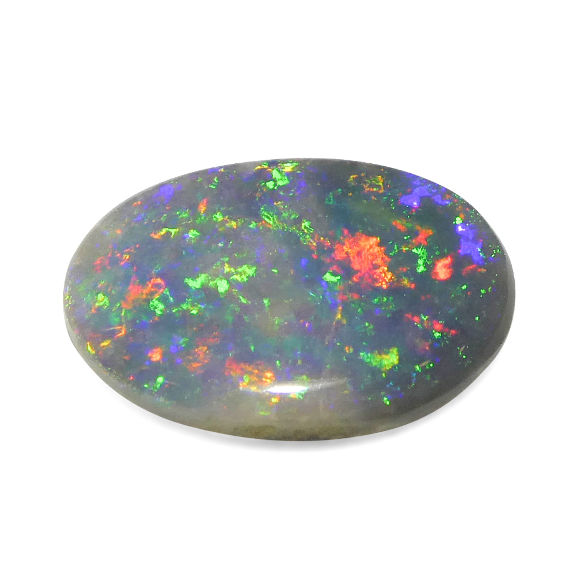 1.37ct Freeform Gray Australian Opal Cabochon with Play of Color by SkyJems, Rare Gemstone Collector's Specimen