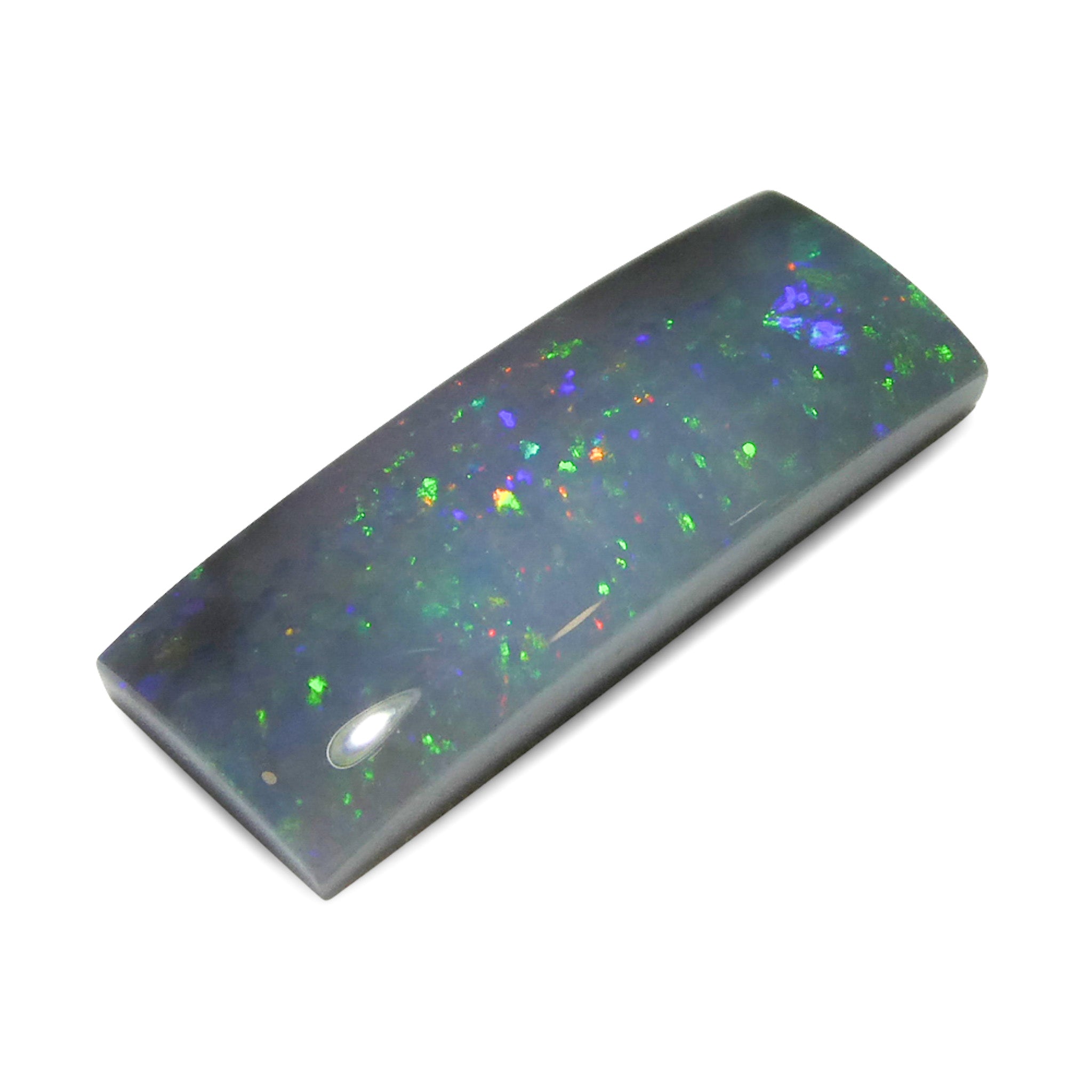 3.8ct Gray Australian Opal Cabochon with Play of Color from SkyJems Rare Gemstones Collection