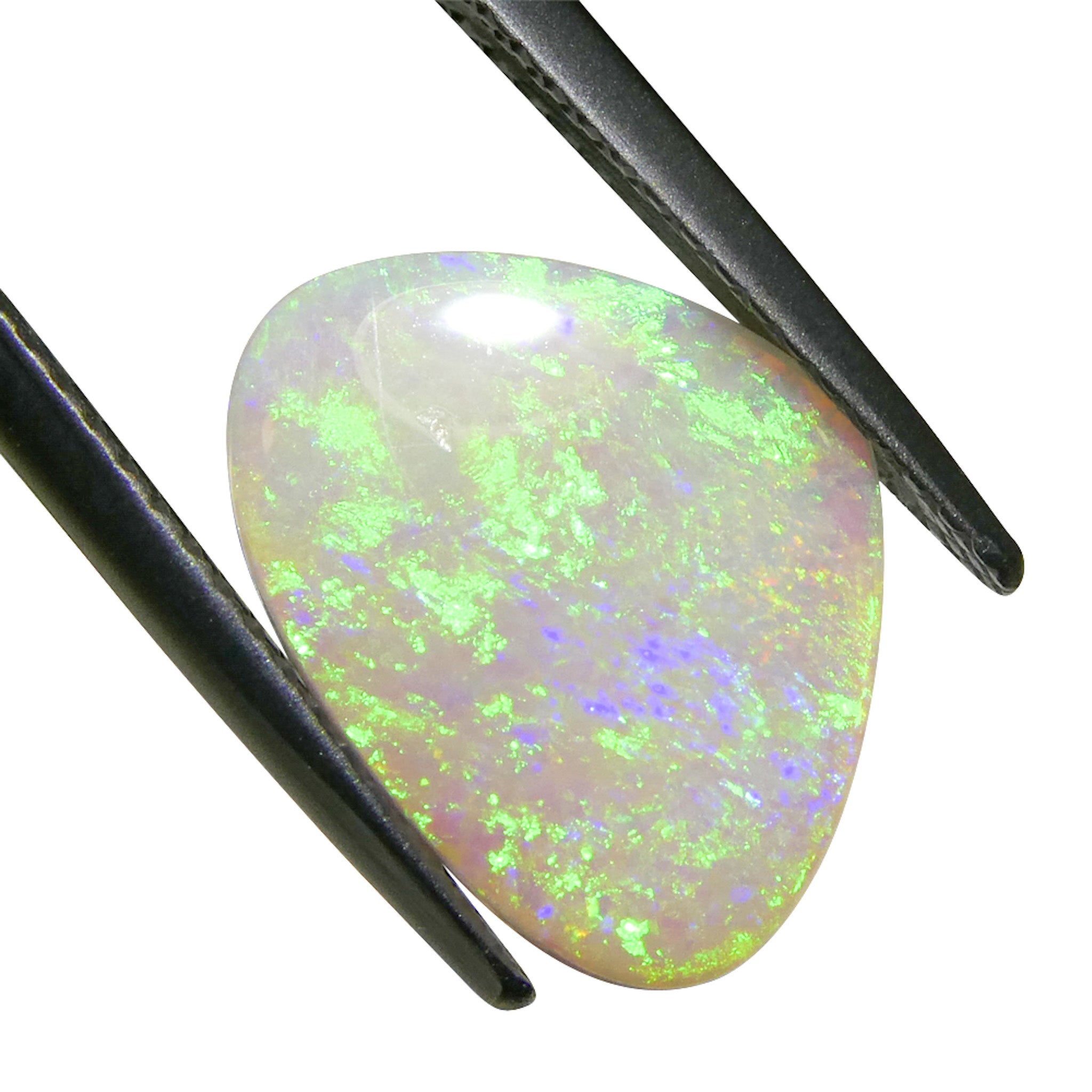 2.38ct Gray Australian Opal Cabochon with Play of Color by SkyJems, Rare Freeform Gemstone
