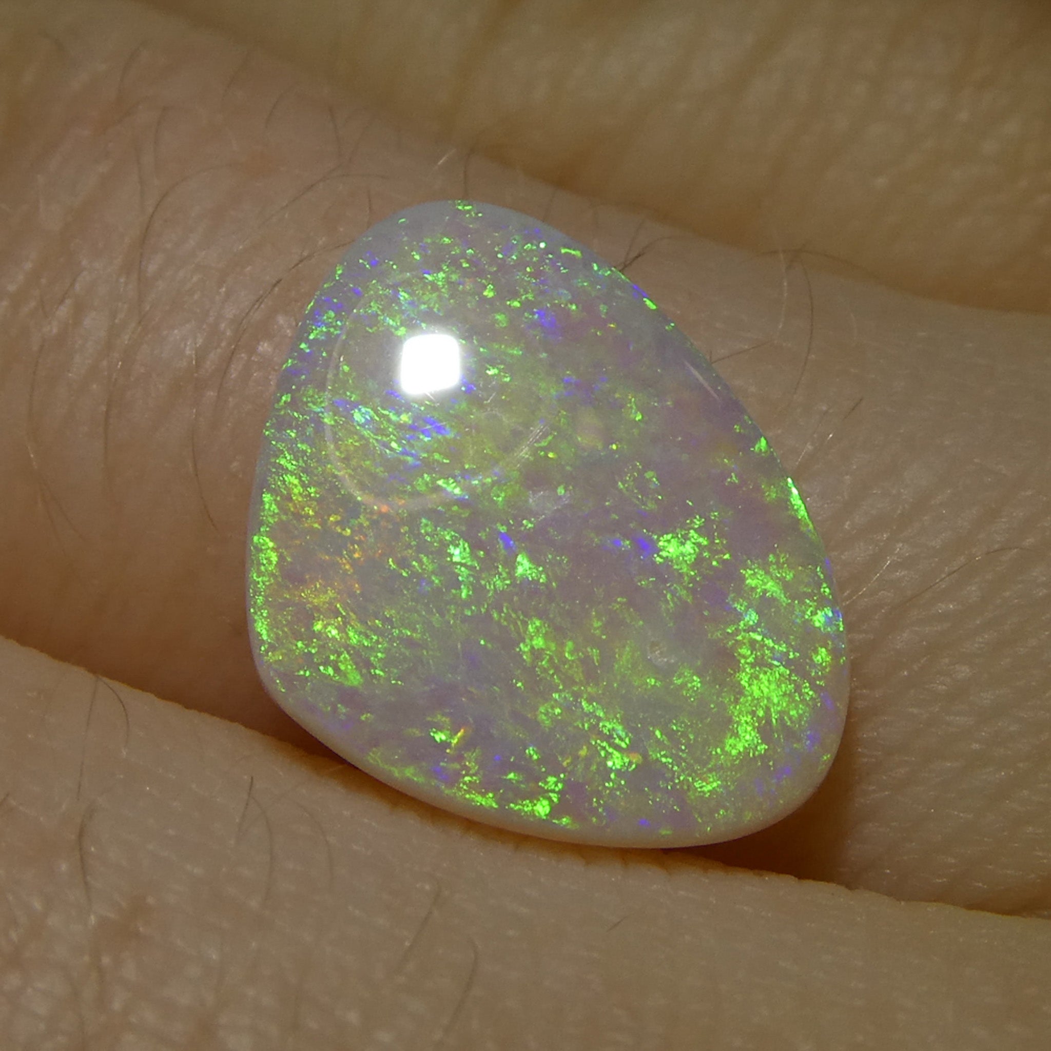 2.38ct Freeform Gray Australian Opal Cabochon with Play of Color by SkyJems Rare Gemstones Canada
