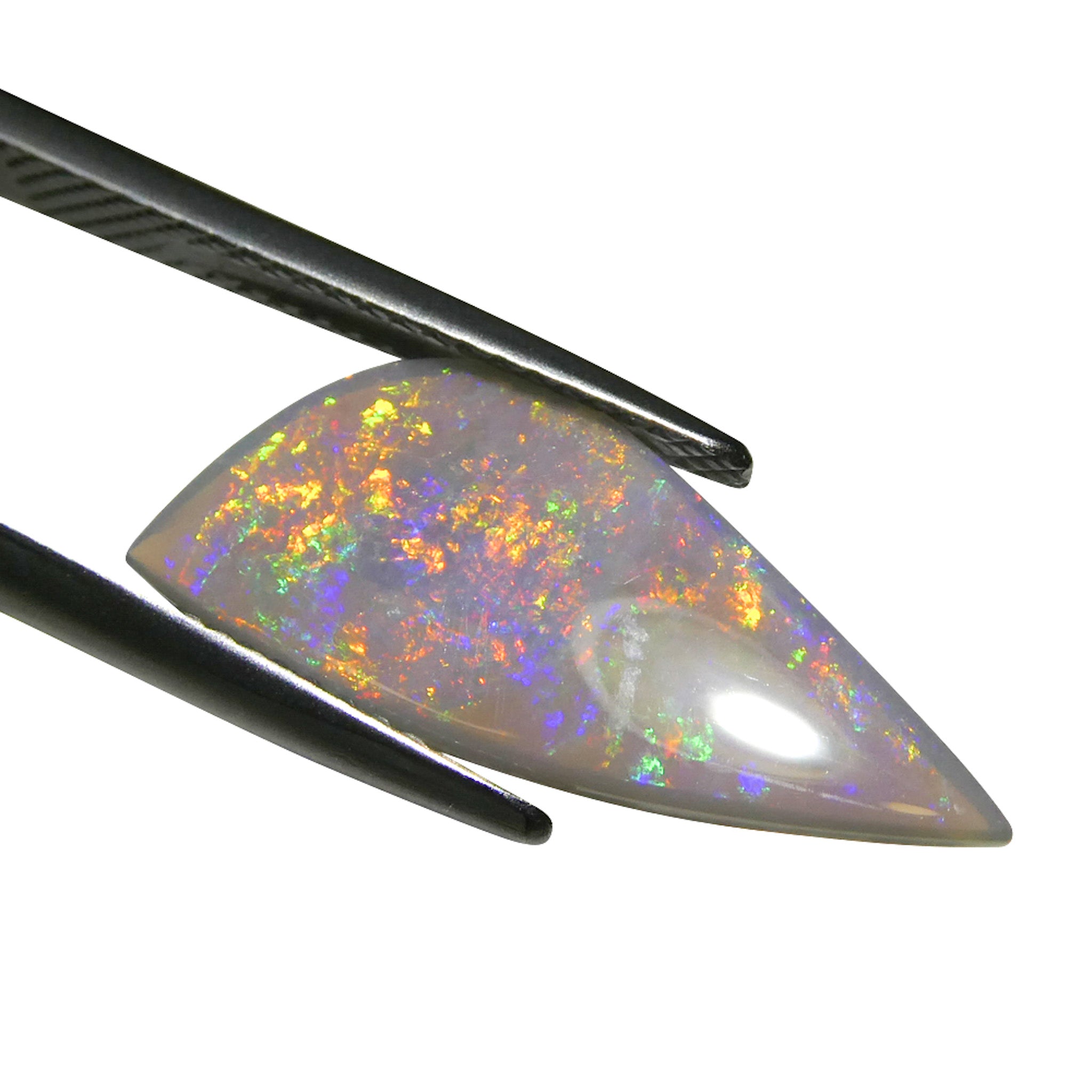 2.36ct Gray Australian Opal Cabochon with Play of Color by SkyJems, rare freeform gemstone from Down Under