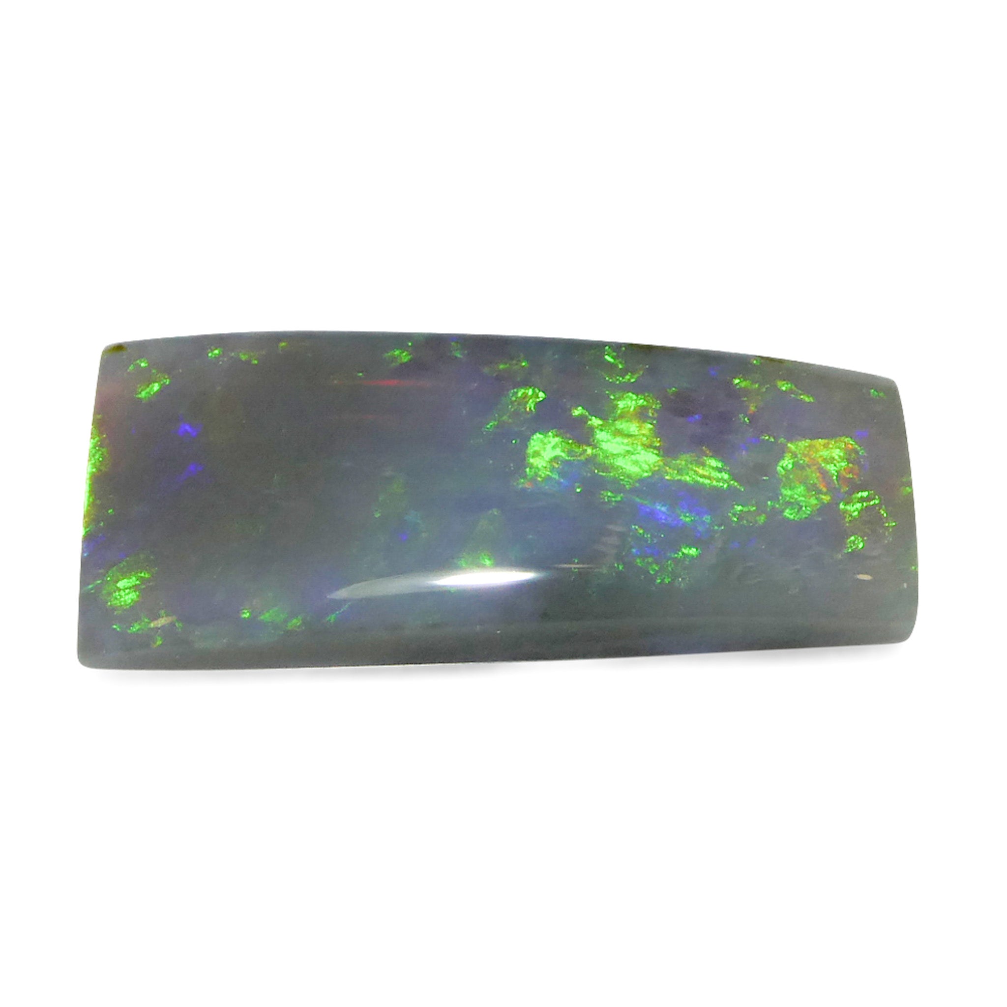 2.73ct Gray Australian Opal Cabochon with Play of Color by SkyJems, Rare Rectangular Freeform Gemstone