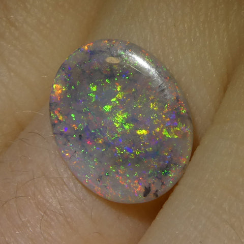 1.63ct Oval Cabochon Gray Opal from Australia