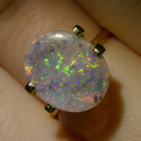 1.63ct Oval Cabochon Gray Opal from Australia