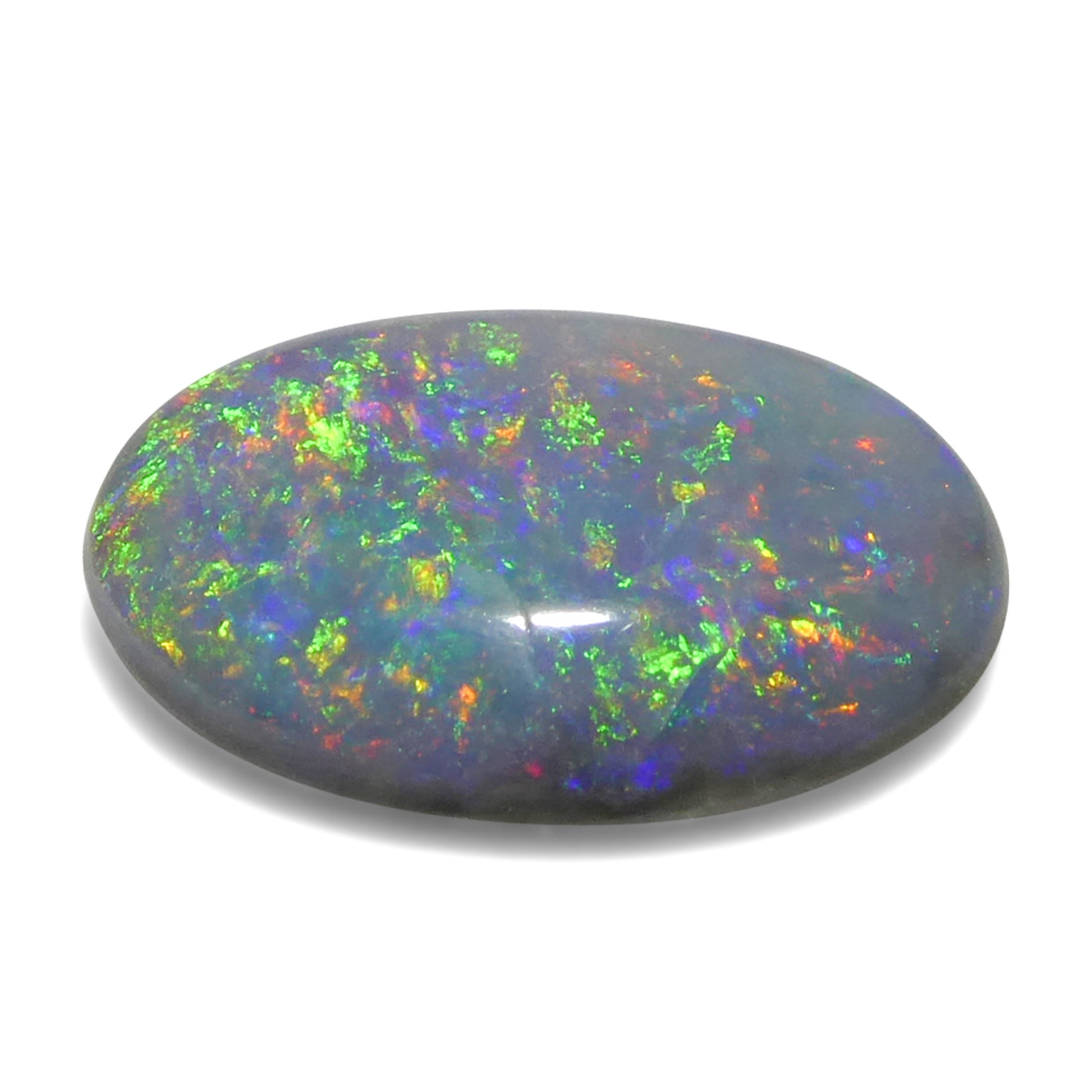 0.86ct Oval Cabochon Gray Opal from Australia - Skyjems Wholesale Gemstones