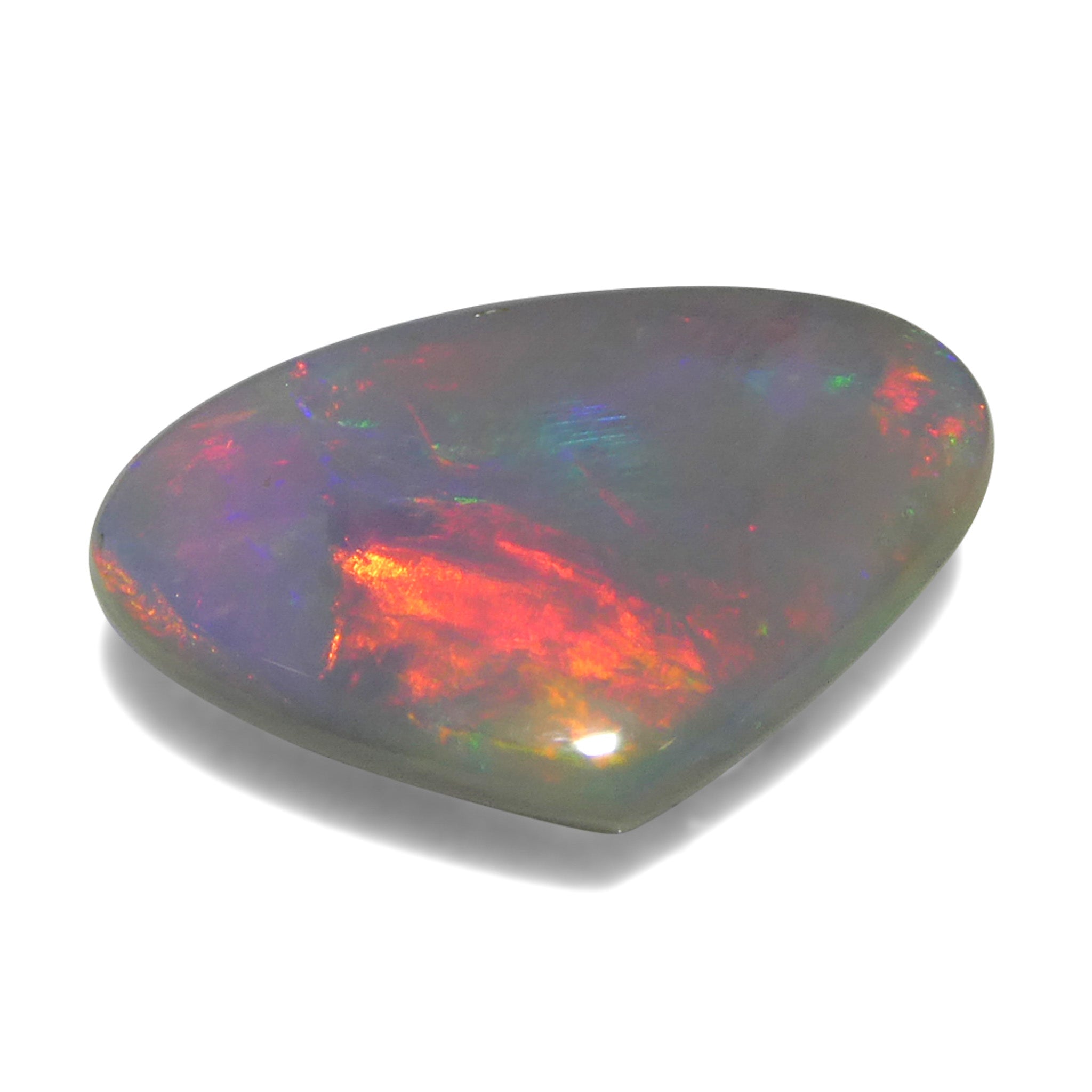 2.92ct Freeform Gray Opal Cabochon from Australia by SkyJems - Rare Gemstone with Vibrant Play of Color