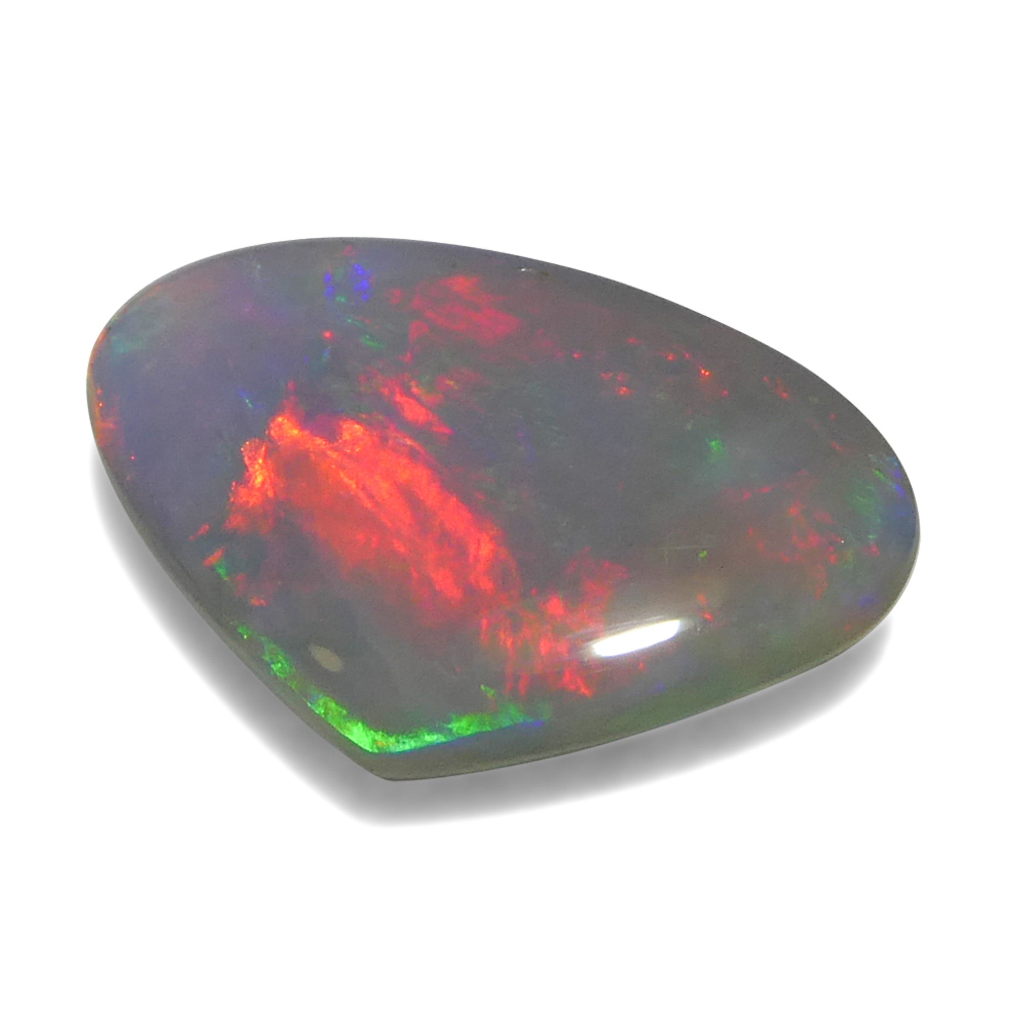 2.92ct Freeform Gray Opal Cabochon from Australia by SkyJems - Rare Gemstone with Vibrant Play of Color