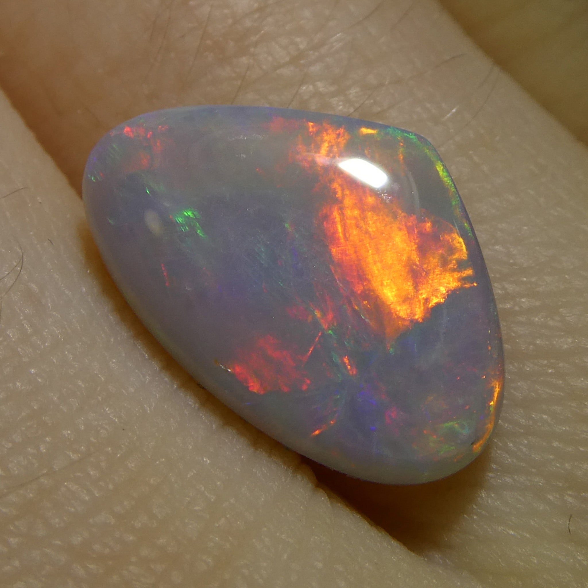 2.92ct Freeform Gray Australian Opal Cabochon with Play of Color by SkyJems Gemstones Canada