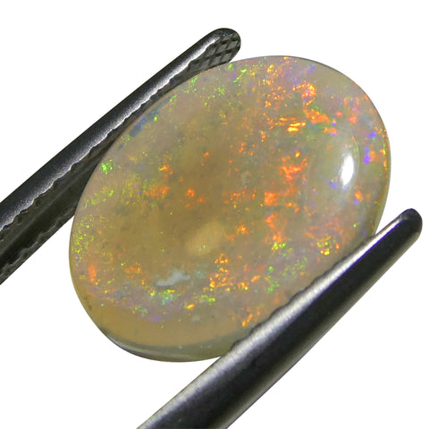 2.15ct Oval Cabochon White Opal from Australia
