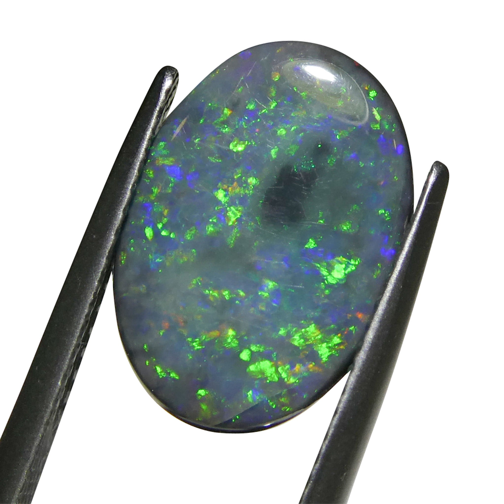 2.58ct Gray Oval Cabochon Opal from Australia, rare gemstone by SkyJems Canadian gem specialists