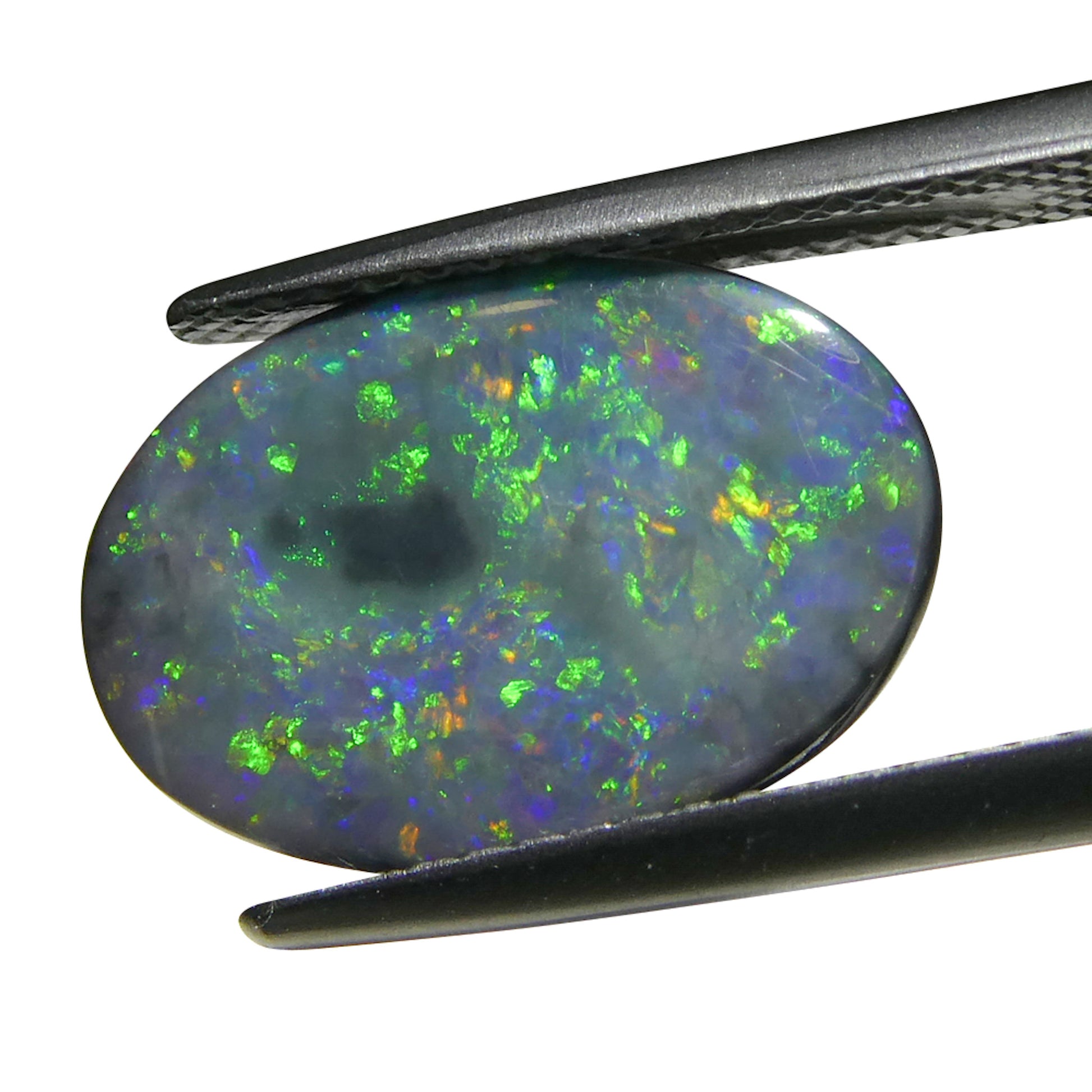 2.58ct Oval Cabochon Gray Opal from Australia - Skyjems Wholesale Gemstones