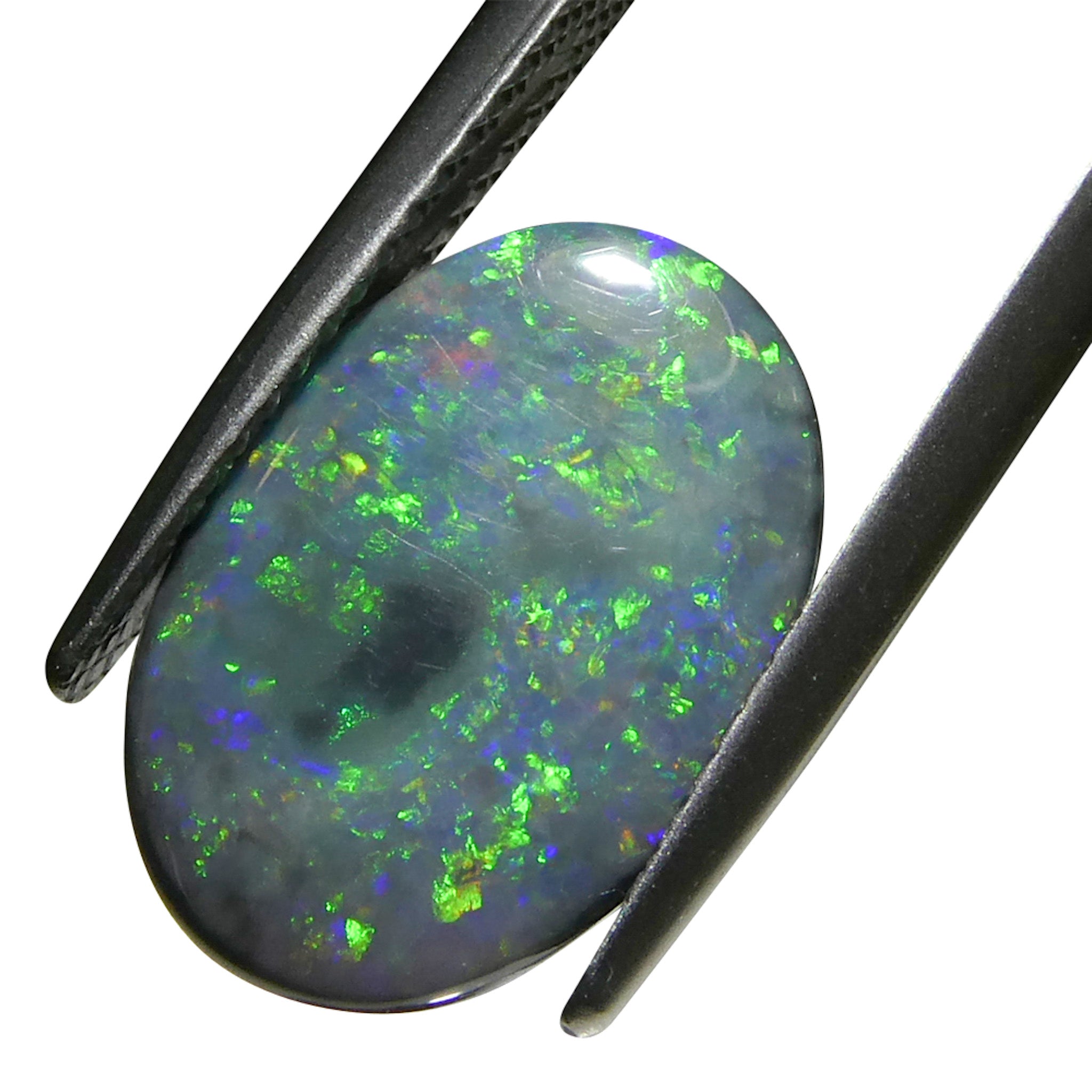2.58ct Gray Oval Cabochon Opal from Australia, rare gemstone by SkyJems Canadian gem specialists